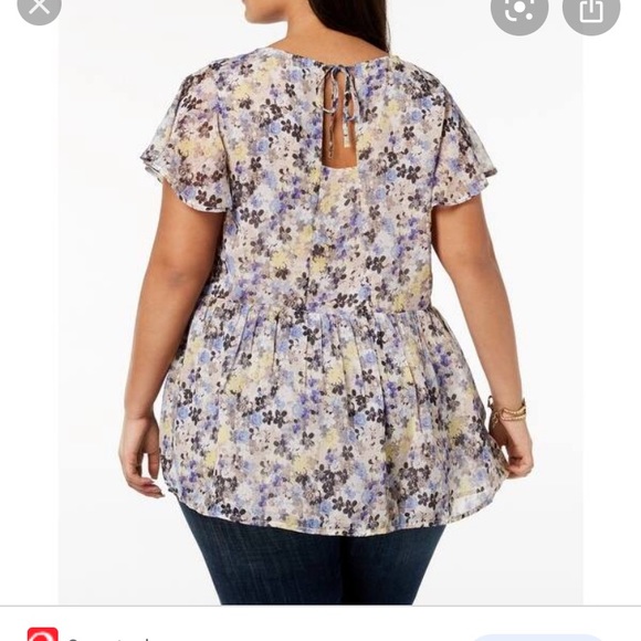 Lucky Tie back peplum blouse - Picture 5 of 5